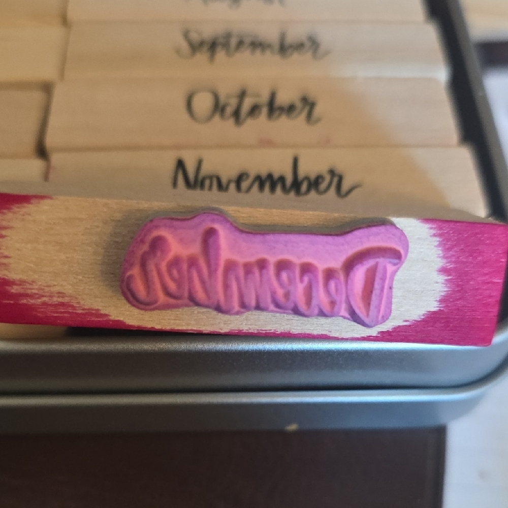 Wooden Calendar Blocks Set - Picture 2 of 2